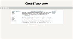Desktop Screenshot of chrissiena.com